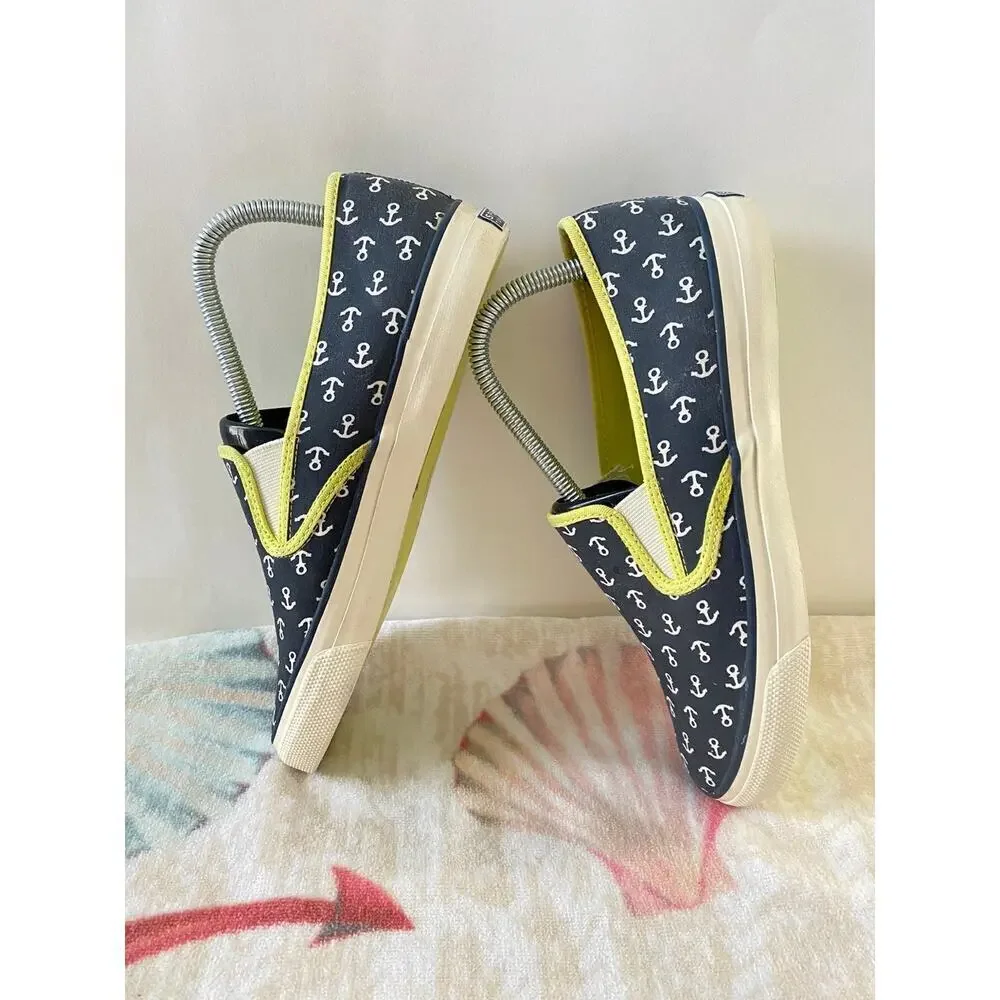 Sperry Spider Women's  Slip On Casual Canvas Blue White Yellow US 9 - Picture 5 of 9